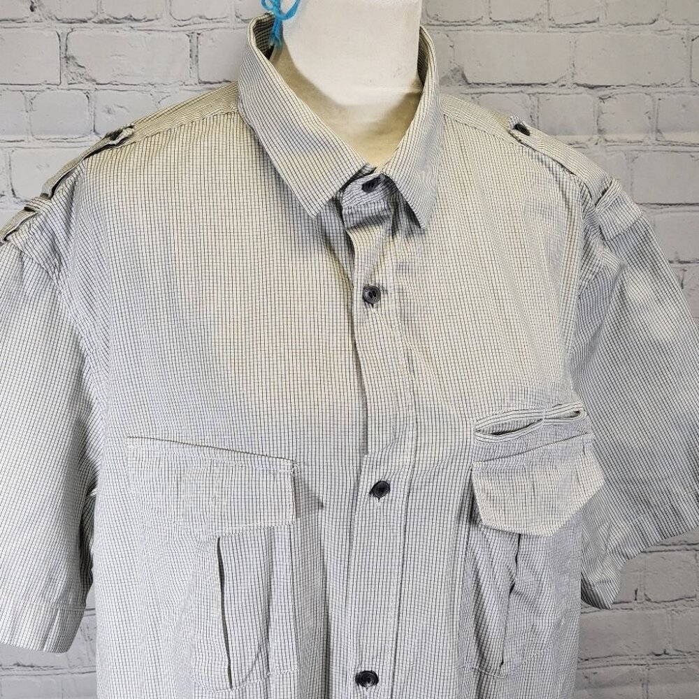 French Connection plaid short sleeve shirt